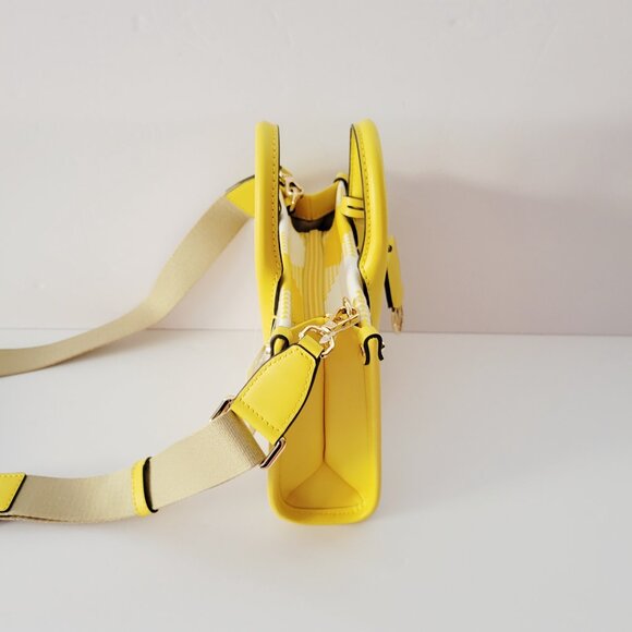 Michael Kors Mirella Extra Small XS Shopper Crossbody Top Handbag Golden Yellow - Picture 5 of 7